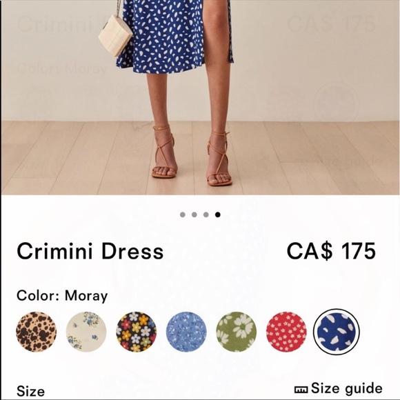 Reformation Crimini Dress Moray AUTHENTIC - Picture 2 of 12